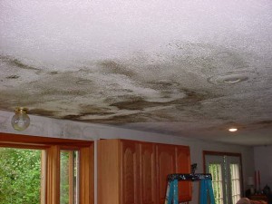 water damaged ceiling